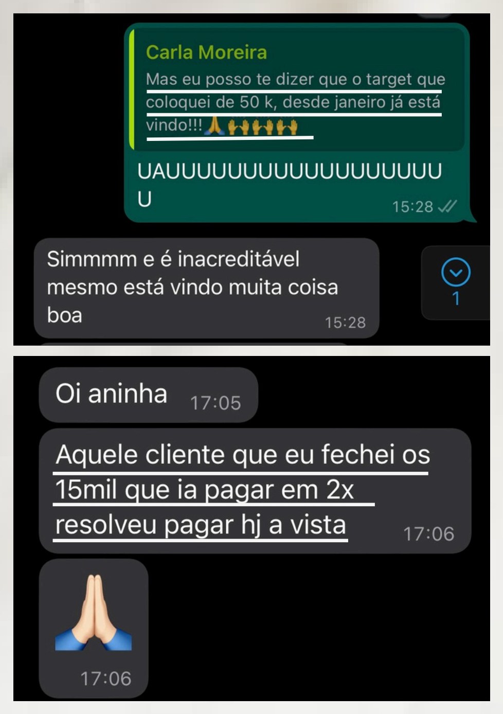 Feedback de cliente Almah 6
