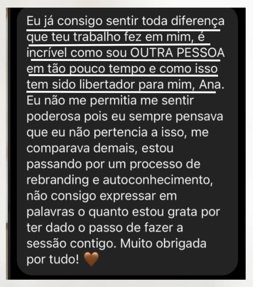 Feedback de cliente Almah 7